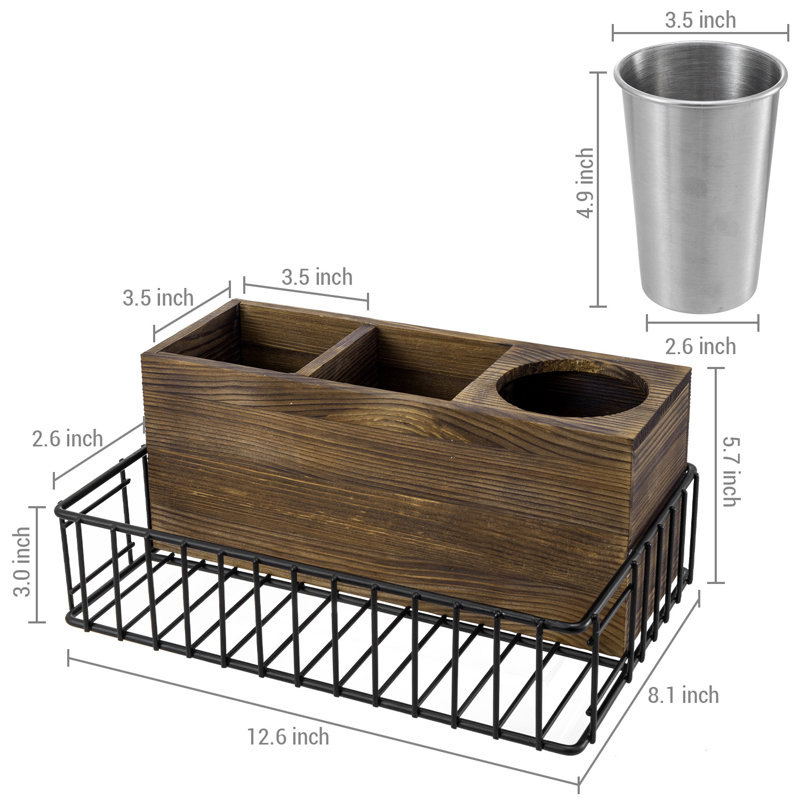 Millwood Pines Elden 3 Compartment Hair Tool Holder Wayfair